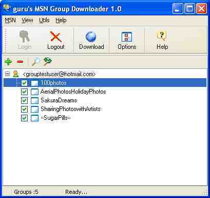 MSN Group Downloader Screenshot